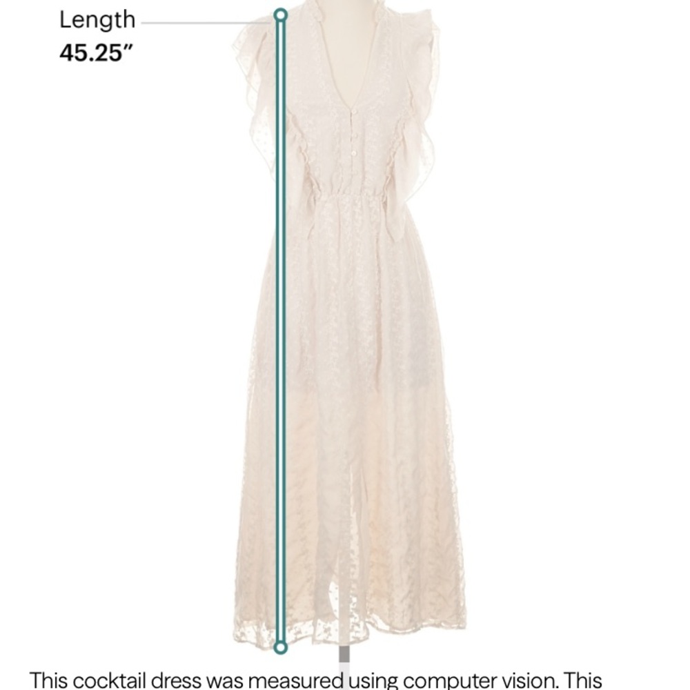 Zara Cream Polka Dot Lace Dress - Picture 6 of 6